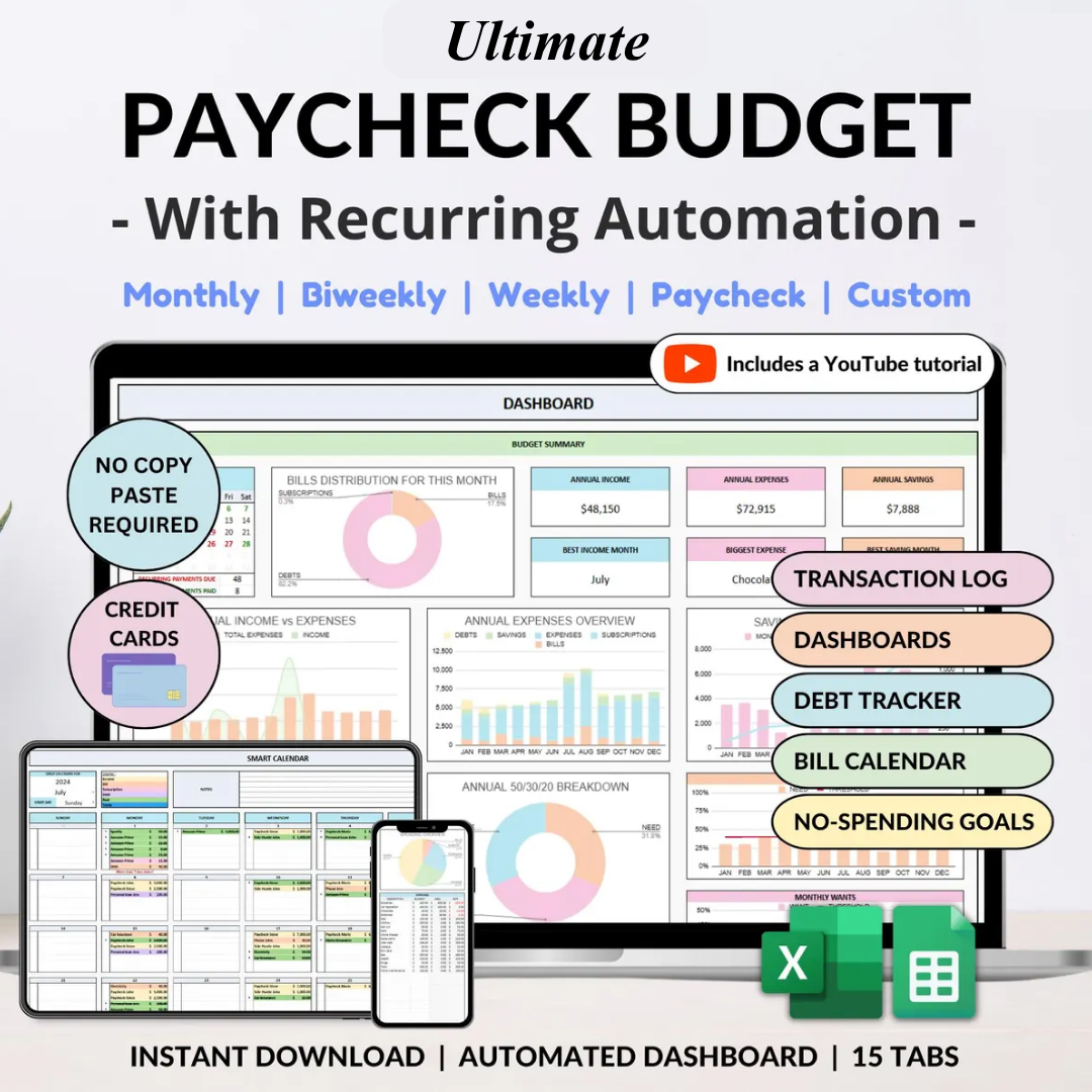 Ultimate paycheck budget planner