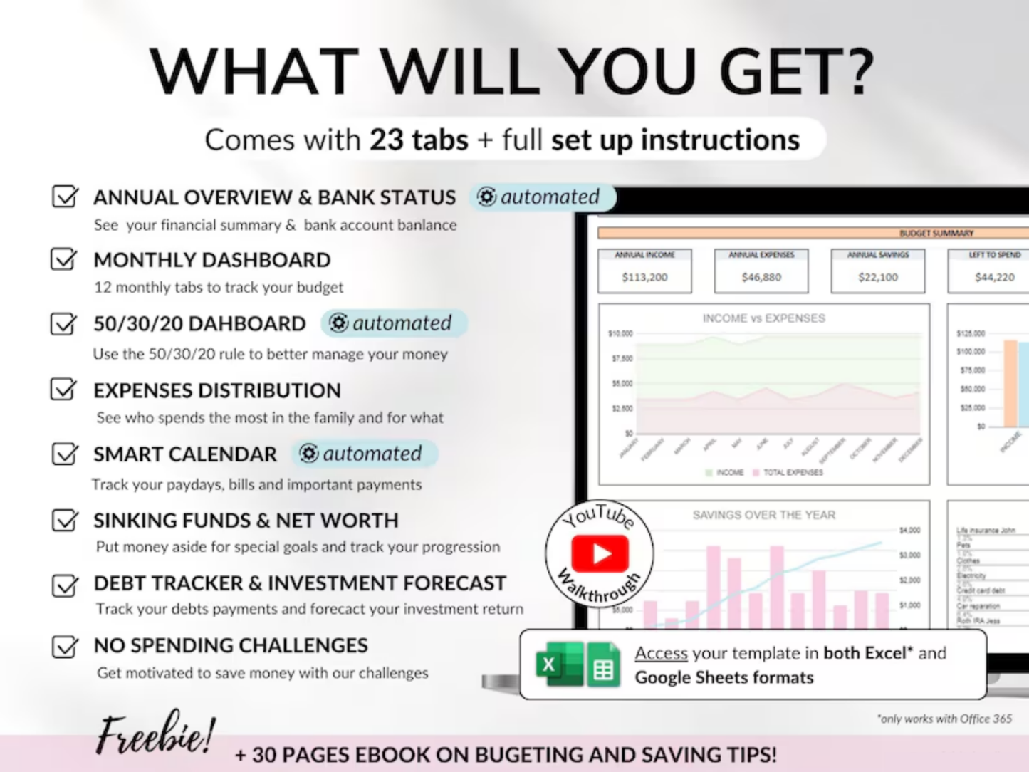 Family & Couple Annual Budget Planner