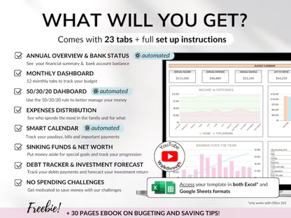 Family & Couple Annual Budget Planner